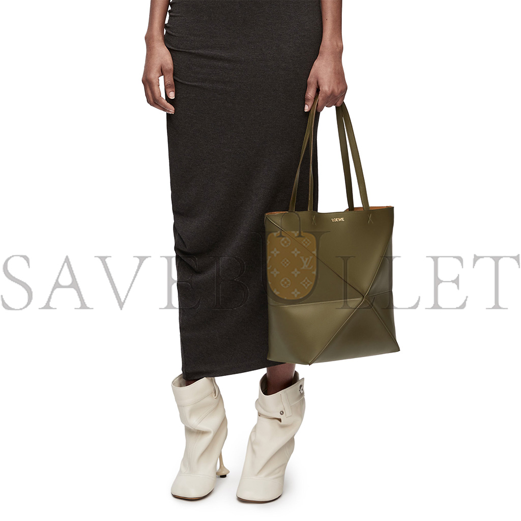 l*ew* medium puzzle fold tote in shiny calfskin a657g50x01 (31.5*25.5*14.5cm)